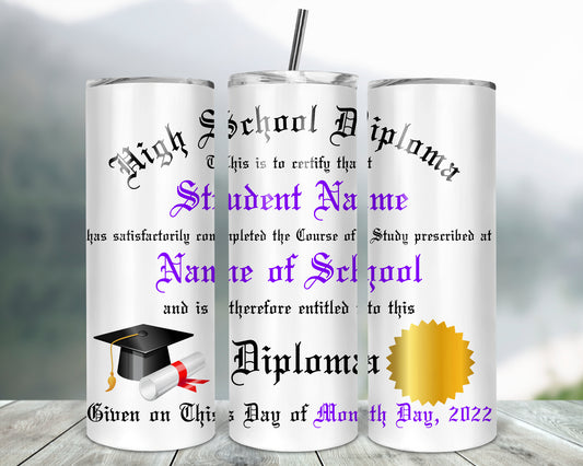 DIPLOMA TUMBLER