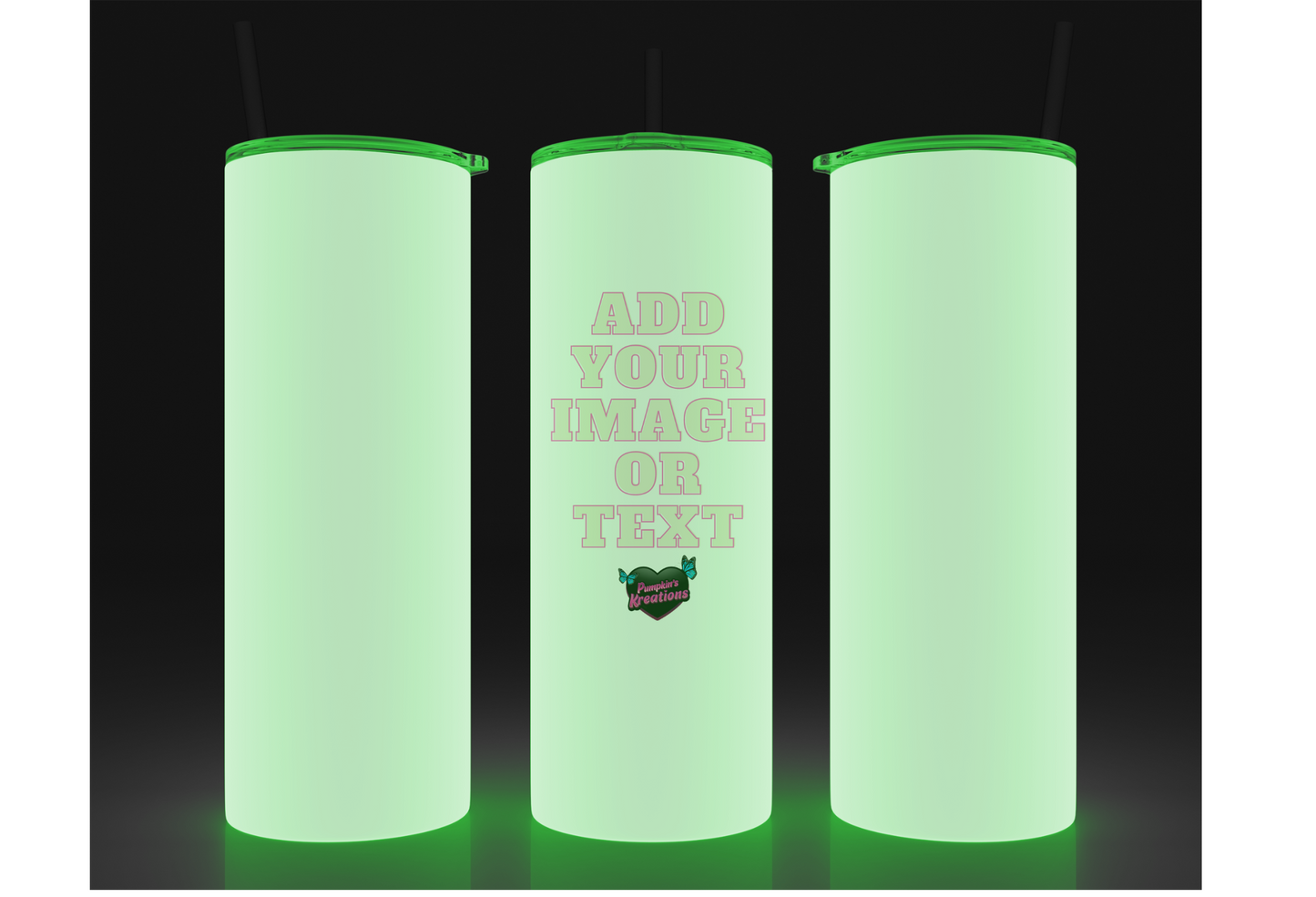 Custom Glow tumbler